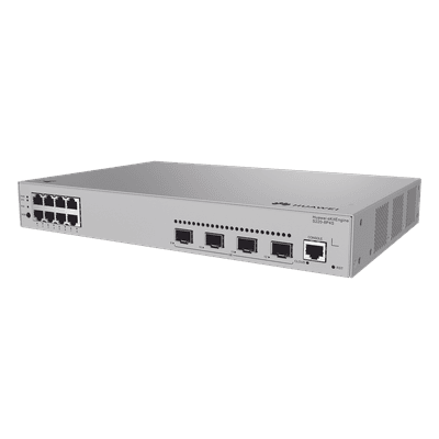 Switch Administrable Capa 2 / 8 Puertos PoE+ Gigabit / 4 SFP Uplink / PoE Perpetuo / 125 W / 18 Mpps / 24 Gbps / 1.52 ft x 1.03 ft x 0.69 ft