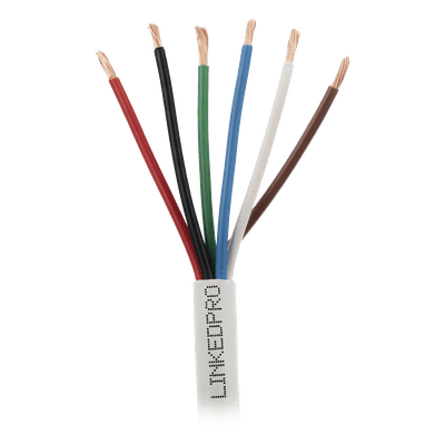 Cable para Alarma / 6 Conductores / 18 AWG / CMR Riser / 305 m (1000 ft) / Blanco