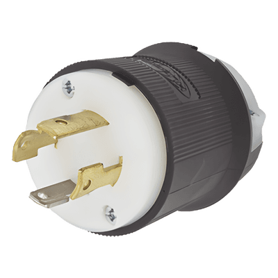Clavija Industrial con Bloqueo de Media Vuelta / 30 A / 125/250 V CA / 3 Polos 4 Hilos / NEMA L14-30P / 2.75 x 2.33 in (69.85 x 59.18 mm)