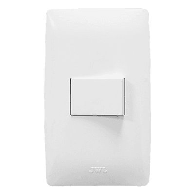 Apagador sencillo / 127 V~60 Hz / 10 A / 11.8 x 7.8 x 3 cm / Blanco / 4.65 x 3.07 x 1.18 in