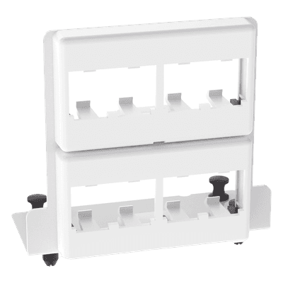 Patch Panel / 8 Puertos Mini-Com / Acero Calibre 18 / Instalación Push/Pull / Gabinete Multipropósito