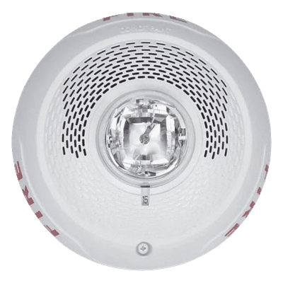 Bocina con Estroboscópico / Montaje en Techo / Flash 1 Hz / Altavoz 8' con Puente para Plafón / Diseño Compacto / Menor Consumo de Energía