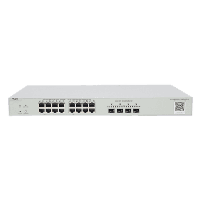 Switch Multi-Gigabit PoE++ / 16 Puertos 2.5G / 4 Puertos SFP+ 10G / 370W / Capa 2 / 160 Gbps / 1U Rack