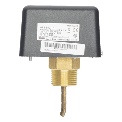 Interruptor de Flujo de Agua / Salida SPDT / Paleta de Acero Inoxidable / Presión 1 MPa (10 bar) / IP54 / Temperatura -20°C a 110°C