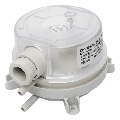 Presostato Diferencial de Aire / Rango Ajustable 500 a 2500 Pa / Contacto SPDT 1.5 A / IP54 / Incluye Manguera 2 m (6.6 ft)