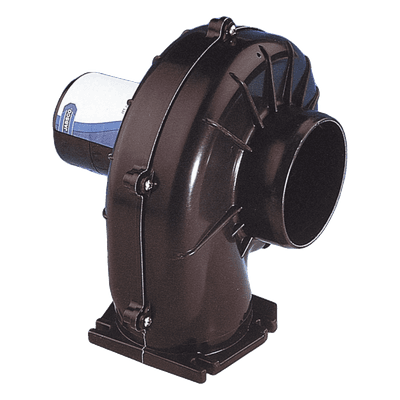 Soplador de Montaje Flexible / 75 mm (3') / 12 Vcd / Carcasa de Plástico Reforzado / Salida Multidireccional / Normativa Marina