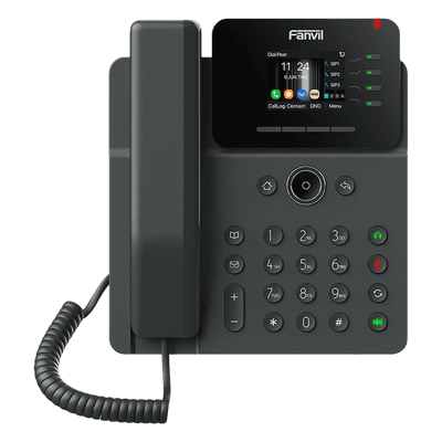Teléfono IP Empresarial / Wi-Fi 6 Dual Band / 4 Líneas SIP / Pantalla 2.4" HD / Bluetooth 5.4 / PoE Gigabit / Conferencia 6 Vías