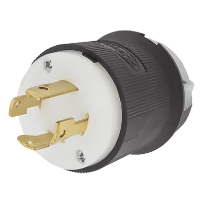Clavija Industrial con Bloqueo de Media Vuelta / 30 A / 250 V CA / 3 Polos 4 Hilos / NEMA L15-30P / 2.75 x 2.33 in (7.0 x 5.9 cm)