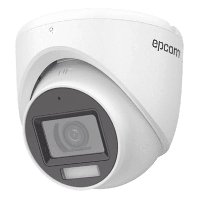 [Dual Light + ColorVu] Turret TURBOHD 3K (5 Megapixel) / Lente 2.8 mm / 30 mts IR + 20 mts Luz Blanca / Gran Angular 104.9° / Exterior IP67 / Micrófono Integrado / dWDR / 4 Tecnologías / Metal