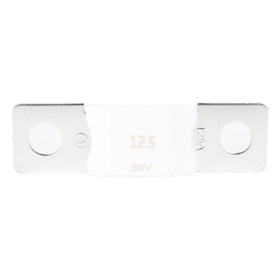 Fusible Mega / 125A / 80V / 110mV Caída de Tensión / Paquete de 5 Unidades