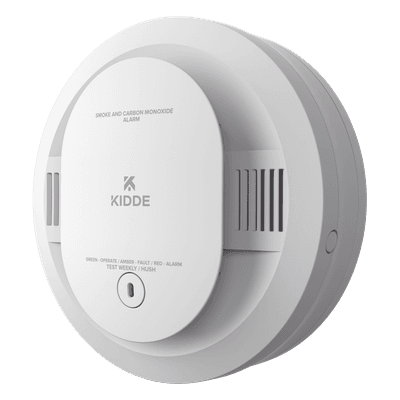 Detector Combinado de Humo y CO / Sensor Fotoeléctrico y Electroquímico / Alimentado por Baterías AA / Paquete de 6 Unidades / Autoprueba Automática / Vida Útil 10 Años
