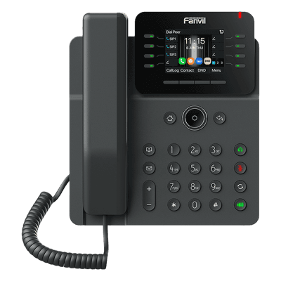 Teléfono IP Empresarial / 12 Líneas SIP / Pantalla Color 2.8" HD 320x240 / Audio HD G.722 y Opus / Conferencia 6 Vías / Bluetooth 5.4 / PoE 802.3af / Gigabit