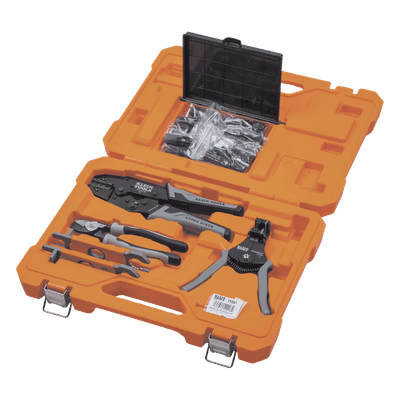 Kit de Herramientas Fotovoltaicas / 6 Piezas / Cortador 1/0 AWG / Pelacables Automático 6-14 AWG / Ponchadora MC4T 10-14 AWG / 2 Llaves Aisladas MC4 / Estuche con Almacenamiento