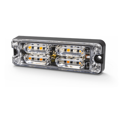 Luz auxiliar LED / 16 LEDs azul/blanco / Montaje superficie / IP67 / 12-24V / 0.5 pulg / 36 patrones