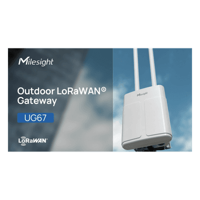 Gateway LoRaWAN para Exterior / 8 Canales / IP67 / 4G LTE / GNSS / PoE / Alcance 15 km (49,212.6 ft) / para BMS con BACnet y Modbus