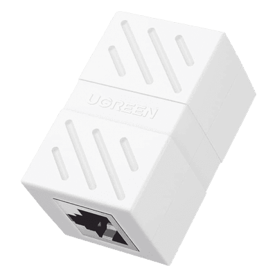 Acoplador (Extensor de Cable Ethernet RJ45 a RJ45) | 1000Mbps | Compatibilidad con Cat7 Cat6A Cat6 Cat5e | Compatible con POE | Ignífugo | ABS | Color Blanco