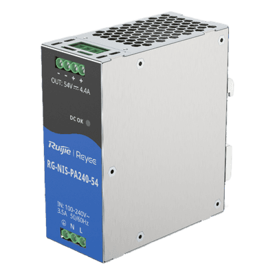 Fuente de Alimentación AC/DC / 240W / Montaje DIN-RAIL / Eficiencia 90% / Protección Sobrecarga y Cortocircuito / Diseño Industrial Compacto