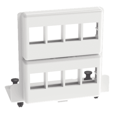 Gabinete Multipropósito de Pared / 8 Puertos Keystone / Acero Calibre 18 / Instalación Empuje/Tirar / Puerta con Cerradura / 3.8x1.99x3.44 pulgadas