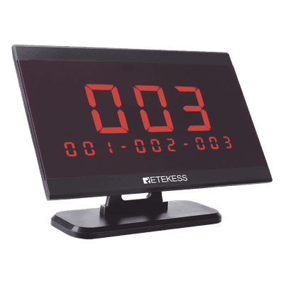Pantalla receptora inalámbrica / 433.92 MHz / 100-200 m / 999 transmisores / 9 áreas / 328-656 pies