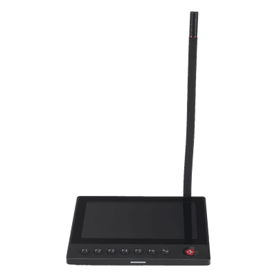 Micrófono IP de Red / Pantalla Táctil 7" / 6 Teclas Programables / PoE 12 VCD / RJ45 10/100 Mbps