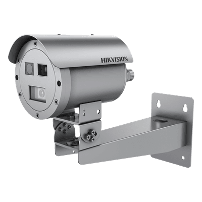 Bala IP Térmica Dual / Termico 7 mm (256 X 192) + Óptico 4 mm (4 MP) / Termométrica / Detección de Temperatura / IP68 / 30 mts IR / Antiexplosión / Anticorrosión