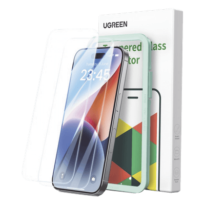 Protector de pantalla UGREEN HD con marco de instalación para iPhone 16 Pro Max (paquete de 2)