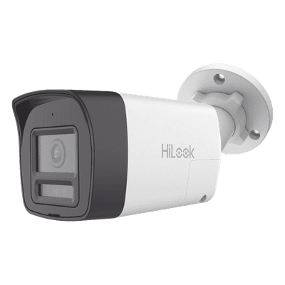 [Audio Bidireccional + Dual Light + ColorVu] Bala TURBOHD 2 Megapixel (1080p) / Lente 2.8 mm / 30 mts IR EXIR + 20 mts Luz Blanca / Micrófono y Bocina Integrado / Exterior IP67 / Metal / dWDR