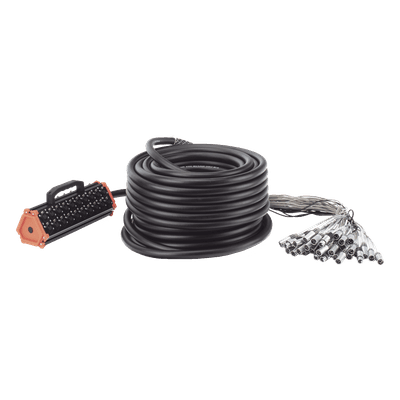 Stagebox Multipar / 32 Canales XLR Hembra + 8 Canales XLR Macho / Cable 45 m (147.6 ft) / Contactos Chapados en Oro / Carcasa Acero Inoxidable / 20 A 250 V