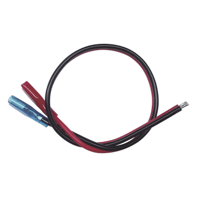 Cable Dual Polarizado / Calibre 18 AWG / 30 cm (0.98 pies) / Terminal F1 y Puntas Libres / Conexión a Baterías de Respaldo