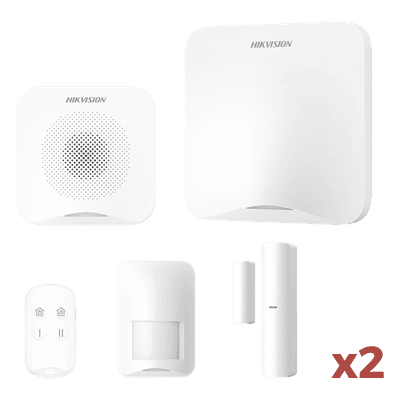 Kit de Alarma Inalámbrica / 16 Zonas / Wi-Fi y GSM 3G/4G / Alcance 1,200 m (3,937 ft) / PIR 10 m (32.8 ft) 90° / Compatible Hik-Connect