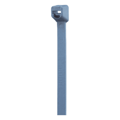 Brida de Cable / Nylon 6.6 Metal Detectable / 203 mm (8.0 in) Largo / 3.4 mm Ancho / 133 N (30 lb) / Antimicrobiano / Azul