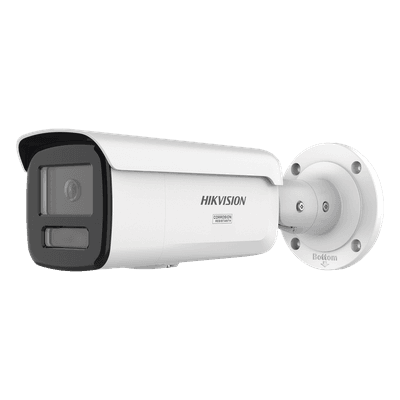 [Dual Light + ColorVu 3.0 + HikAI] Bala IP 8 Megapixel / Lente 4 mm / 60 mts IR + Luz Blanca / Exterior IP67 / Estrobo Azul y Rojo / WDR 130 dB / ACUSENSE 3.0 / Metal / NEMA 4X / ACUSEEK