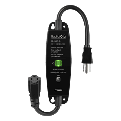 Interruptor de Enchufe para Exteriores / Control On/Off / IP66 / 15 A Iluminación / 1/2 HP Motores / RadioRA 3