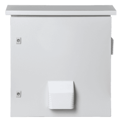 Gabinete de Acero para Exterior / IP55 / IK10 / Ventilación con Ventilador 110 VCA / 593 x 609 x 399 mm (1.95 x 2.0 x 1.31 ft) / Placa Trasera Galvanizada 550 x 565 mm