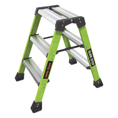 Taburete de Fibra de Vidrio / 2 Peldaños / Capacidad 170 kg (375 lbs) / Clasificación IAA / Plataforma 19x36 cm