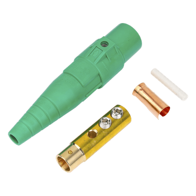Conector Camlock / 400 A / 600 V AC / Hembra / Verde / 50-95 mm² / Termoplástico resistente al calor