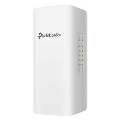 Switch PoE para Exterior / 5 Puertos Gigabit / PoE++ 90W IN / 4x PoE+ 64W OUT / IP55 / 10 Gbps / Gestión Omada