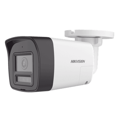[Audio Bidireccional + Sirena & Estrobo + Dual Light + ColorVu] Bala TURBOHD 4K (8 Megapixel) / Lente 2.8 mm / 30 mts IR EXIR + 20 mts Luz Blanca / Micrófono y Bocina Integrado / Exterior IP67 / Metal / dWDR