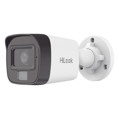 [Dual Light] Bala IP 4 Megapixel / Lente 2.8 mm / Ángulo de visión 104° / 20 mts IR + 15 mts Luz Blanca / Micrófono Integrado / ACUSENSE Lite / Exterior IP67 / H.265+ / PoE / ONVIF / dWDR