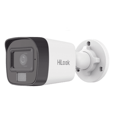 [Dual Light] Bala IP 2 Megapixel (1080p) / Lente 2.8 mm / Ángulo de visión 101° / 20 mts IR + 15 mts Luz Blanca / Micrófono Integrado / ACUSENSE Lite / Exterior IP67 / PoE / dWDR / H.265+ / ONVIF