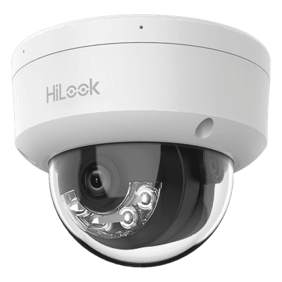 [Dual Light] Domo IP de 2 Megapixel (1080p) / Lente 2.8 mm / 20 mts IR + 15 mts Luz Blanca / Micrófono Integrado / ACUSENSE Lite / Uso en interior / PoE / dWDR / H.265+ / ONVIF