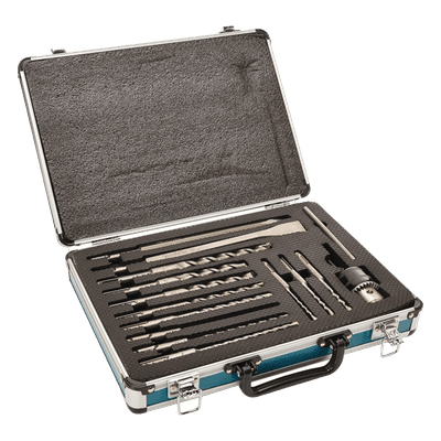 Juego de Brocas, Cinceles y Broquero SDS Plus / 14 Piezas / Medidas 5/32'' a 5/8'' / Longitudes 4-1/4'' a 10''
