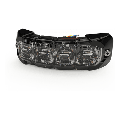 Luz de Advertencia Direccional Flexible / 8 LED Dual Color / 69 Patrones de Destello / IP69K / 12-24V / Curvatura 120°