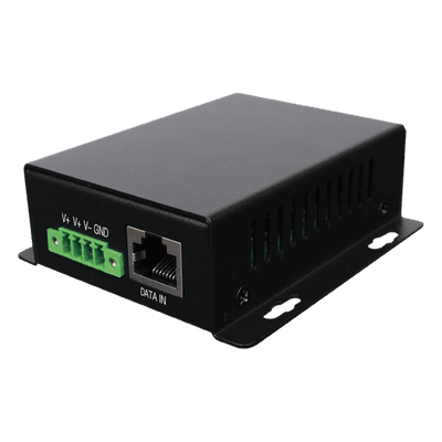 Inyector PoE Industrial / Ideal para Aplicaciones Solares / Entrada 9-32 Vcc / Salida PoE pasivo 24V / Conexión plug and play / Ideal para Enlaces Inalámbricos (Ubiquiti, Cambium, Mimosa, MikroTik)