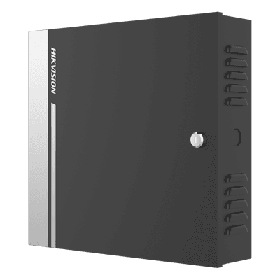 Controlador de Acceso / 1 Puerta / 2 Lectores Wiegand o RS-485 / 10,000 Tarjetas / 50,000 Eventos / Gabinete Metálico con Fuente 12Vcc/8A / Batería de Respaldo / TCP/IP / -20°C a 65°C