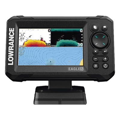 Ecosonda / Pantalla IPS 5 pulgadas / Transductor 50/200 kHz / CHIRP / DownScan 800 kHz / C-MAP Discover