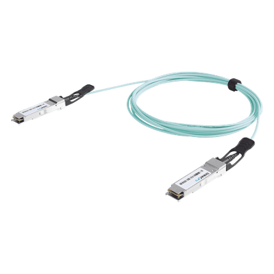 Cable AOC QSFP+ / 40 Gbps / 30 m (98.4 ft) / Fibra Óptica Activa / Conectores de Alta Densidad