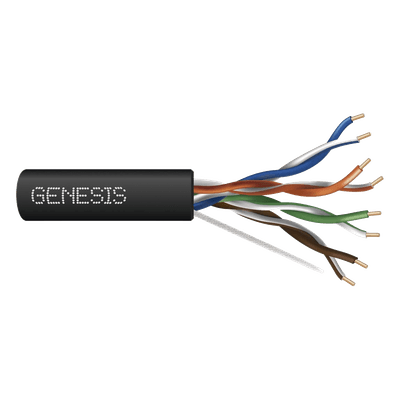 Cable UTP Cat6 / 4 Pares / Cobre Sólido / 305 m (1000 ft) / Resistencia UV / Certificación CMR / 350 MHz