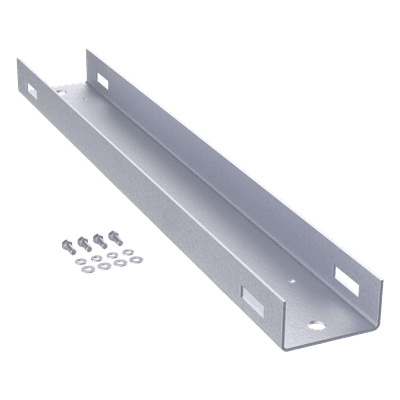 Montaje de Poste / 900 mm (18 UR) / Aluminio / RAL 9005 / 19 in / 2.95 ft de alto