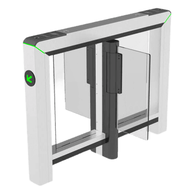 Torniquete central de doble carril / RFID-Fingerprint-QR / Anti-pinch y Anti-tailgating / Accesibilidad sillas de ruedas / Desbloqueo emergencia / Acero inoxidable SUS304